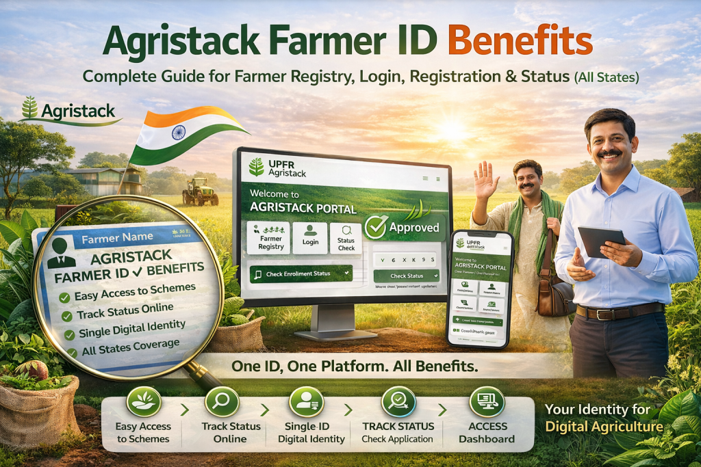 Agristack Farmer ID Benefits Complete Guide for Farmer Registry, Login, Registration & Status (All States)