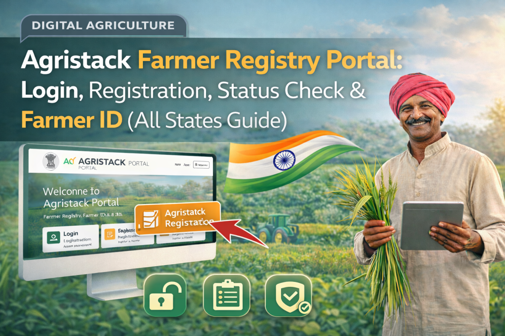 Agristack Farmer Registry Portal Login, Registration, Status Check & Farmer ID (All States Guide) Agristack Farmer Registry Portal Login, Registration, Status Check & Farmer ID (All States Guide)