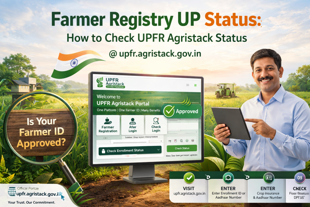 Farmer Registry UP Status How to Check UPFR Agristack Status @ upfr.agristack.gov.in
