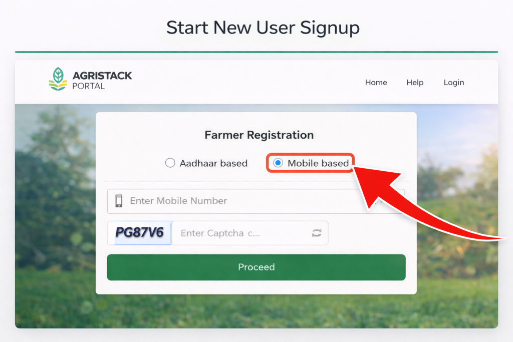 Start New User Signup Start New User Signup